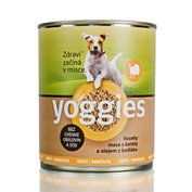 Balenie 6x800g morčacia konzerva pre psov Yoggies s batátmi a bodliakovým olejom
