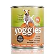 800g Yoggies zverinová konzerva pre psov s tekvicou a pupalkovým olejom.