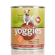 800g Yoggies hovädzia konzerva pre psov s karotkou a ľanovým olejom