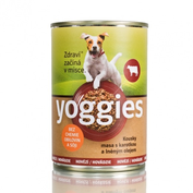 400g Yoggies hovädzie konzerva pre psov s karotkou a ľanovým olejom