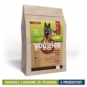 90 g Vzorka Kuracie a hovädzie mäso, granule lisované za studena s probiotikami Yoggies, Veľkosť granúl STANDARD